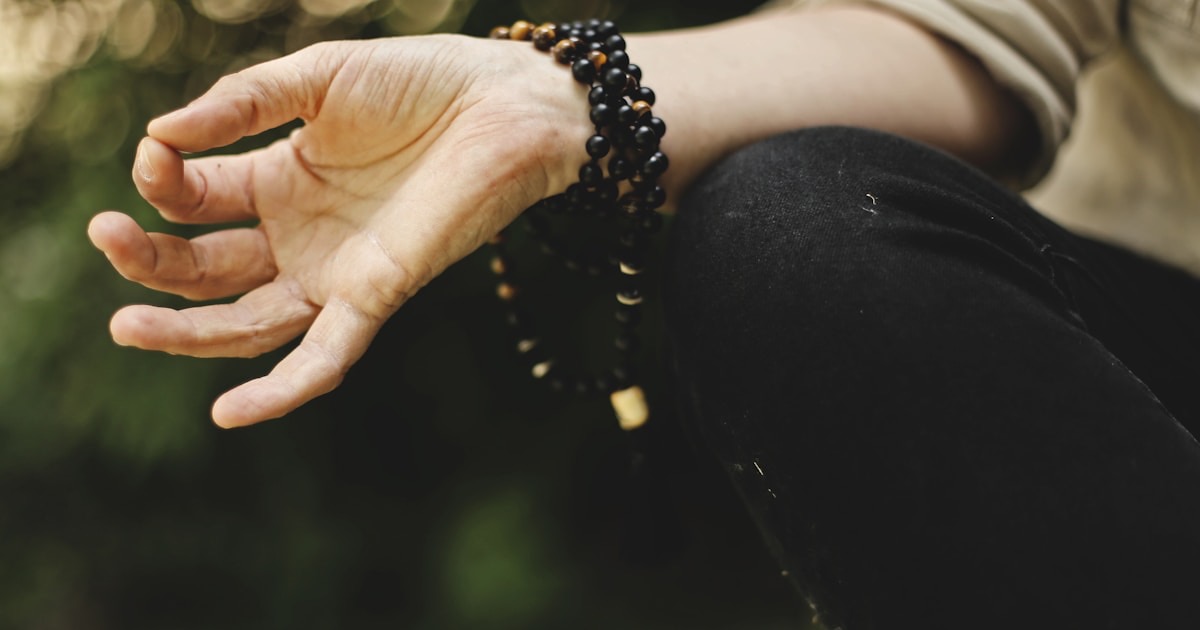 Zen garden with precise raked patterns showing attention to detail
