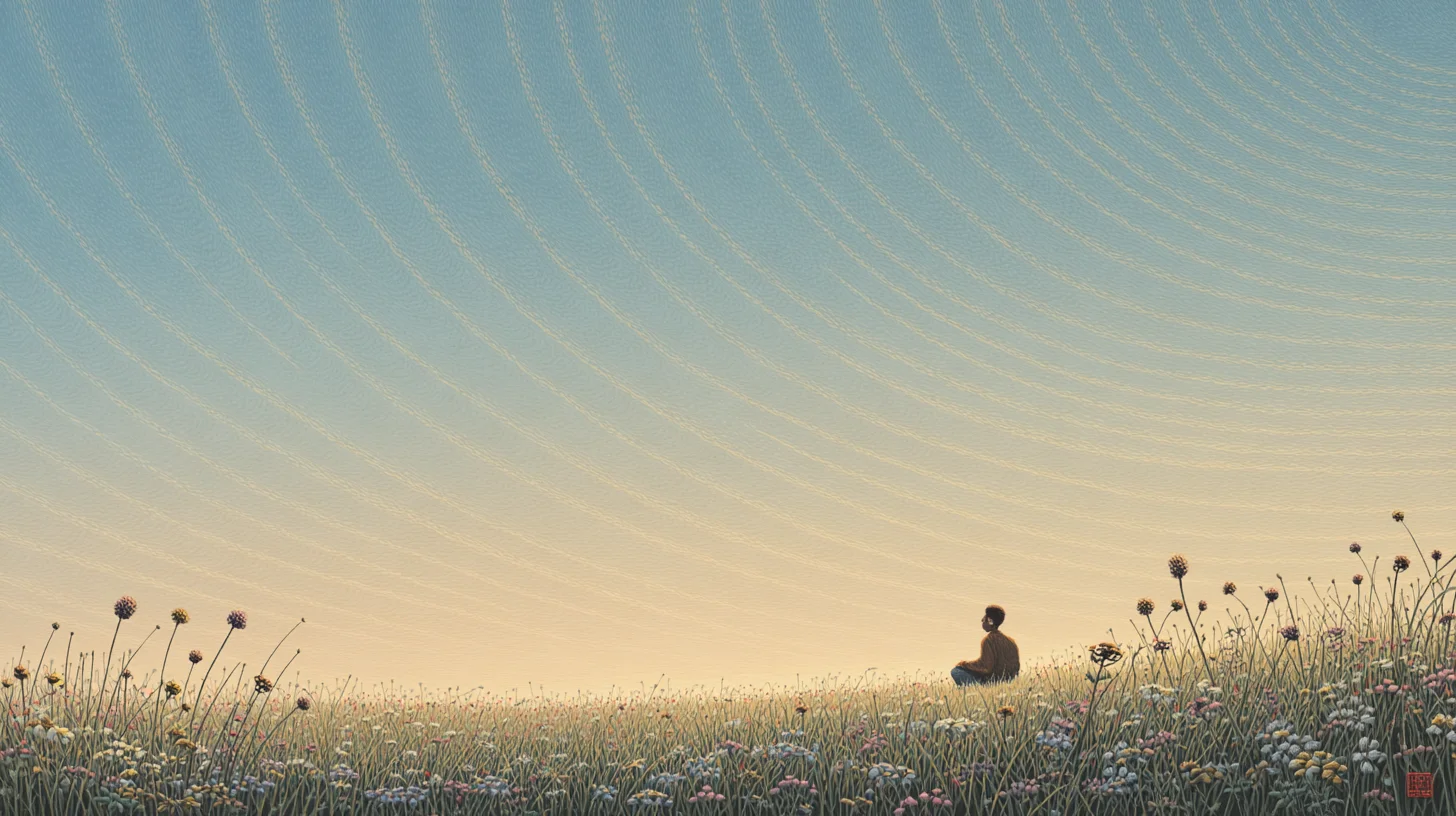 Sunlit field with gentle breeze — calm focus