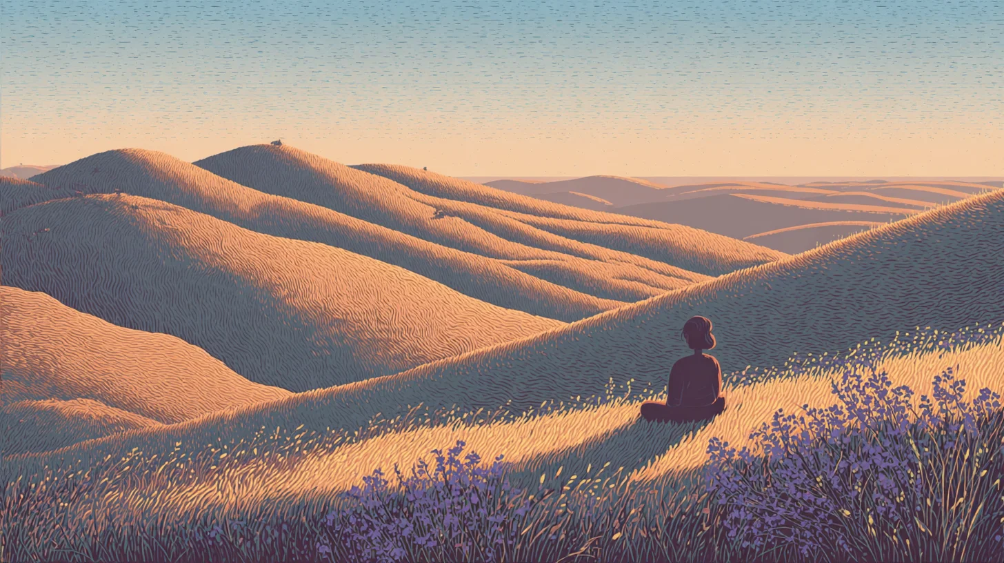 Open fields stretching to the horizon — space to breathe