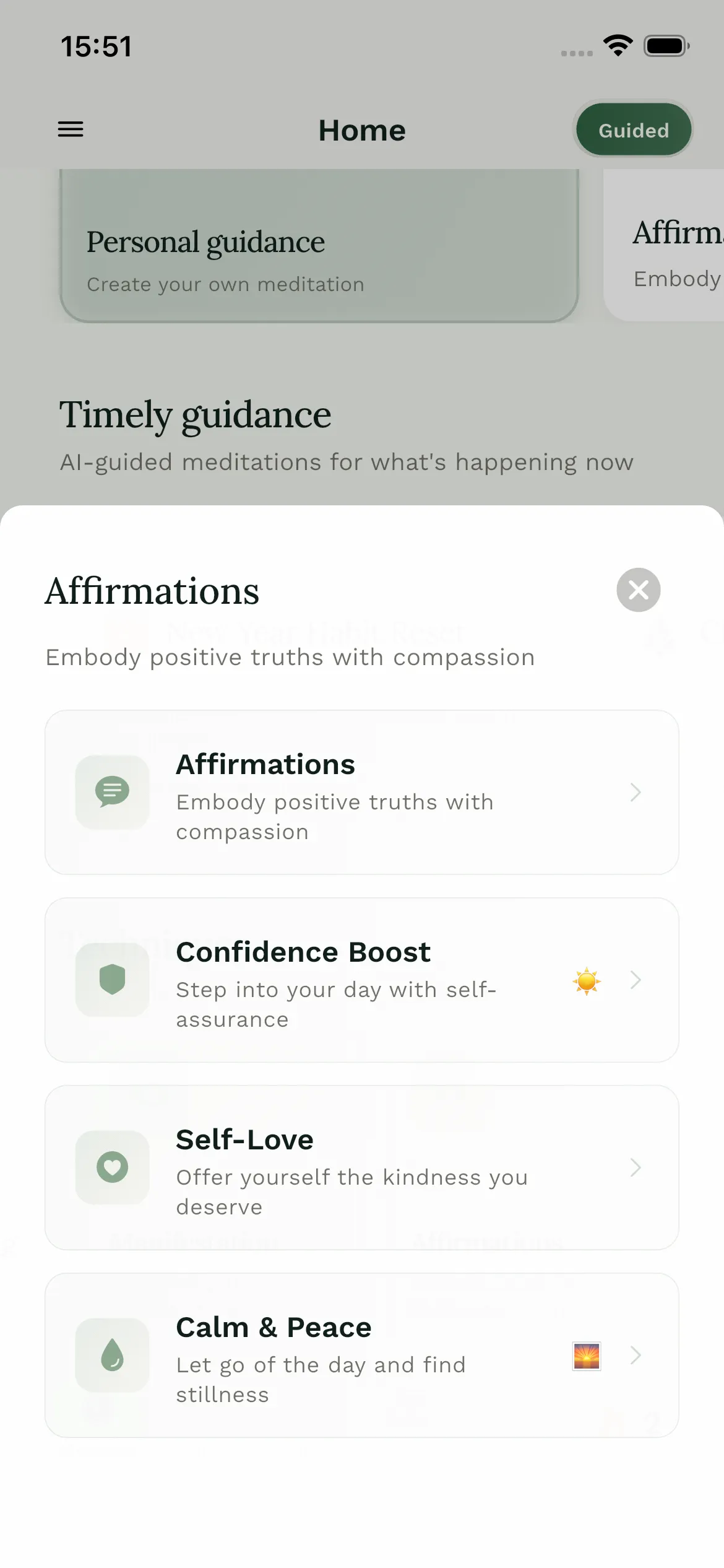 StillMind affirmation variants — affirmations, confidence boost, self love, calm and peace
